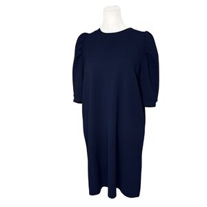 Lea and Viola Navy Puff Sleeve Boutique Mini Dress Size Small